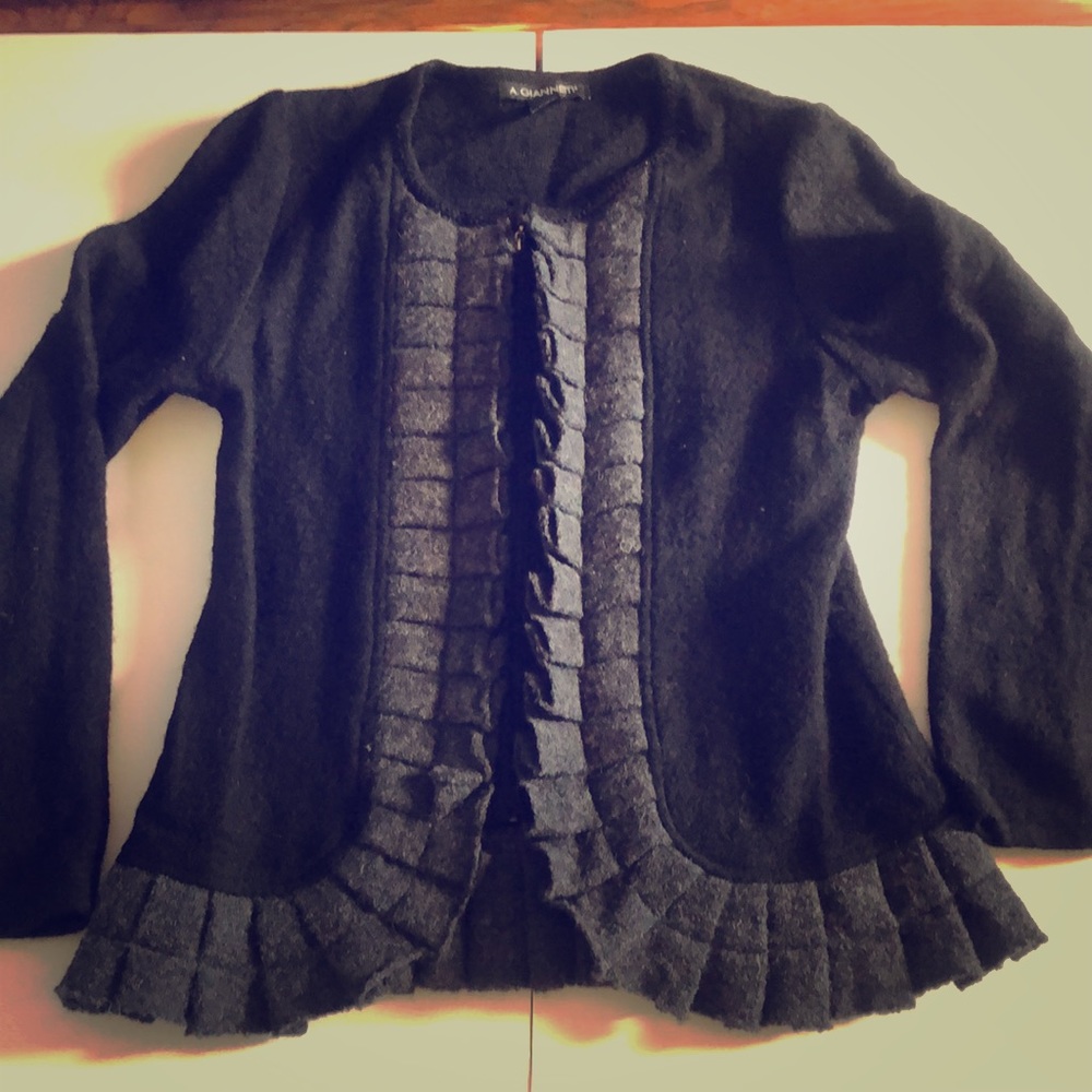 A. Gianetti Boiled Wool Sweater Size M Black